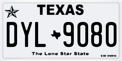TX license plate DYL9080