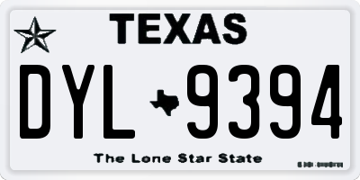 TX license plate DYL9394