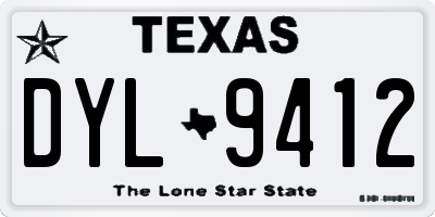TX license plate DYL9412