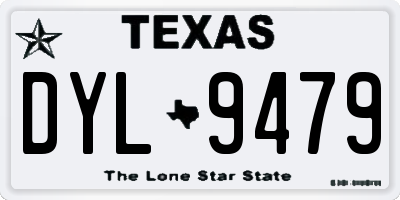 TX license plate DYL9479