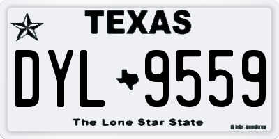 TX license plate DYL9559