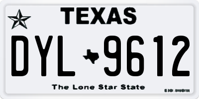 TX license plate DYL9612