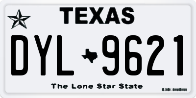TX license plate DYL9621