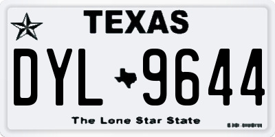 TX license plate DYL9644