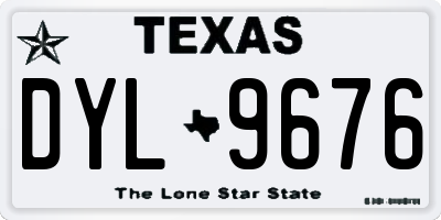 TX license plate DYL9676