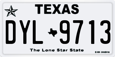 TX license plate DYL9713