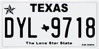 TX license plate DYL9718