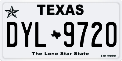 TX license plate DYL9720