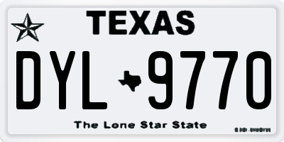 TX license plate DYL9770