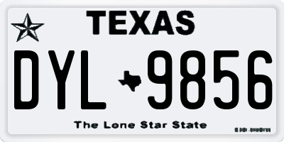 TX license plate DYL9856