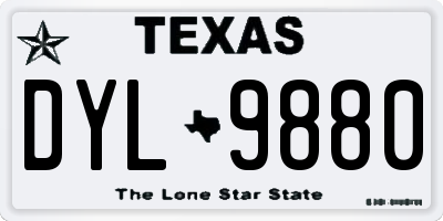 TX license plate DYL9880