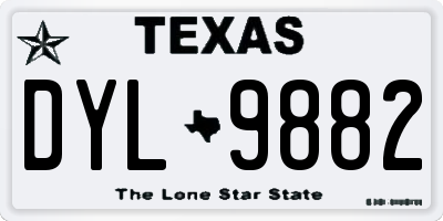TX license plate DYL9882