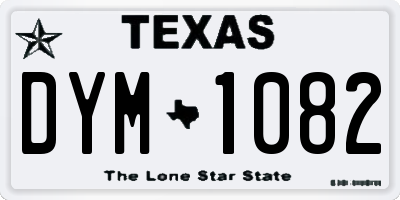 TX license plate DYM1082