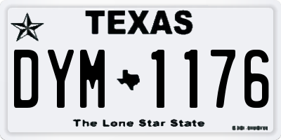 TX license plate DYM1176