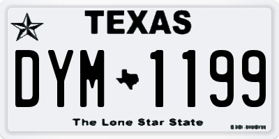 TX license plate DYM1199