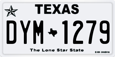 TX license plate DYM1279