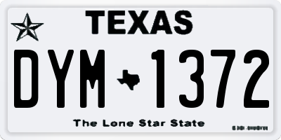 TX license plate DYM1372