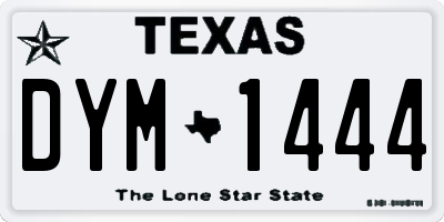 TX license plate DYM1444
