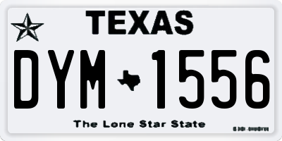 TX license plate DYM1556