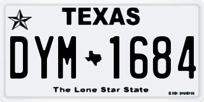 TX license plate DYM1684