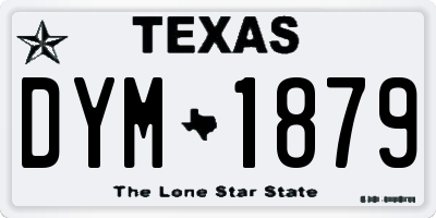 TX license plate DYM1879