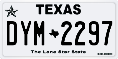 TX license plate DYM2297