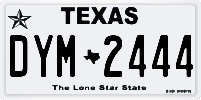 TX license plate DYM2444