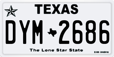 TX license plate DYM2686