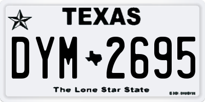 TX license plate DYM2695