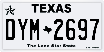 TX license plate DYM2697
