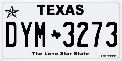 TX license plate DYM3273