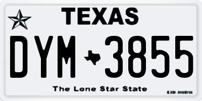 TX license plate DYM3855
