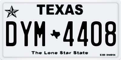 TX license plate DYM4408
