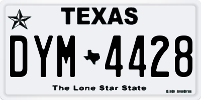 TX license plate DYM4428