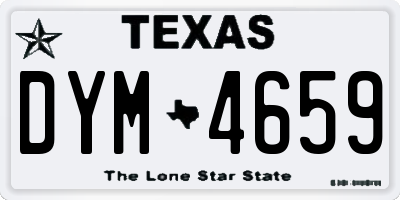 TX license plate DYM4659