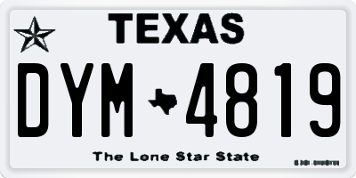 TX license plate DYM4819