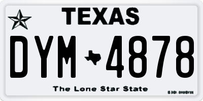 TX license plate DYM4878