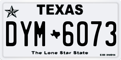 TX license plate DYM6073