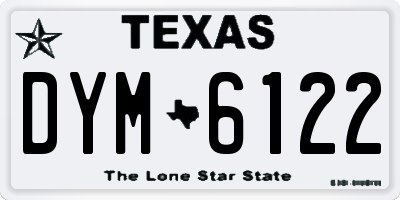 TX license plate DYM6122