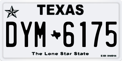 TX license plate DYM6175