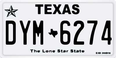 TX license plate DYM6274