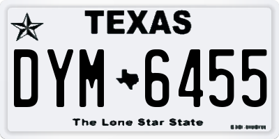 TX license plate DYM6455