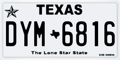 TX license plate DYM6816