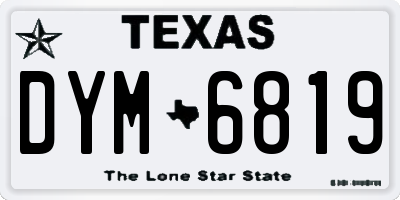 TX license plate DYM6819