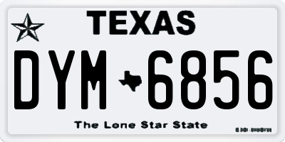 TX license plate DYM6856