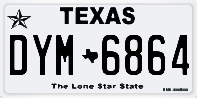 TX license plate DYM6864