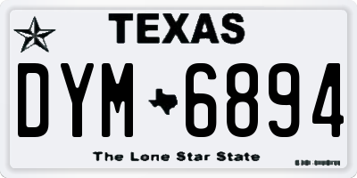 TX license plate DYM6894