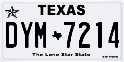 TX license plate DYM7214