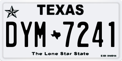 TX license plate DYM7241