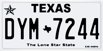 TX license plate DYM7244